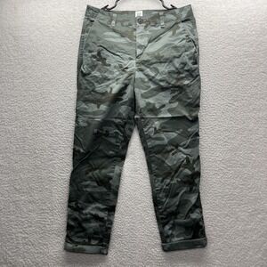 Gap Pants Womens 6 Green Camo Girlfriend Utility Jogger Casual Hiking Fishing